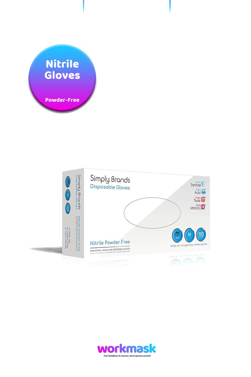 Nitrile Gloves - Blue - CE - Medical Grade - Powder Free - Choose Pack Size
