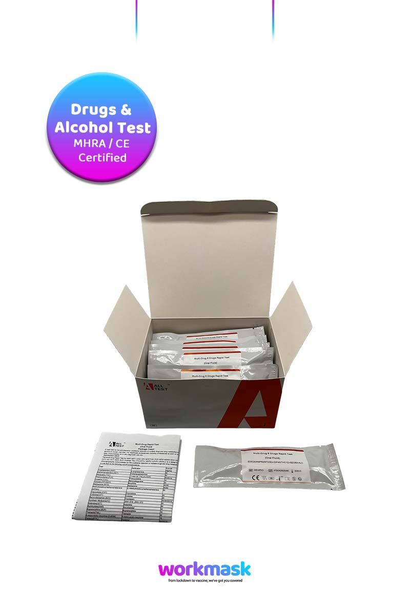 - All Test Drugs & Alcohol Workplace Testing Kit - 25 Tests - Work Mask