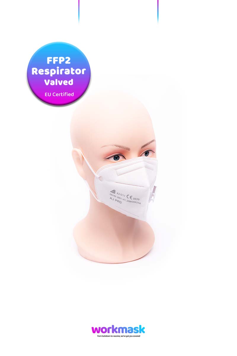 - AJ PRO AJ-01V FFP2 EU Certified Face Mask VALVED - Work Mask