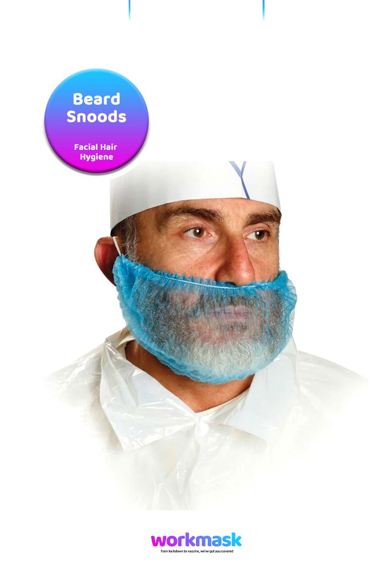 Beard Snoods to cover facial Hear - Blue - Choose Qty