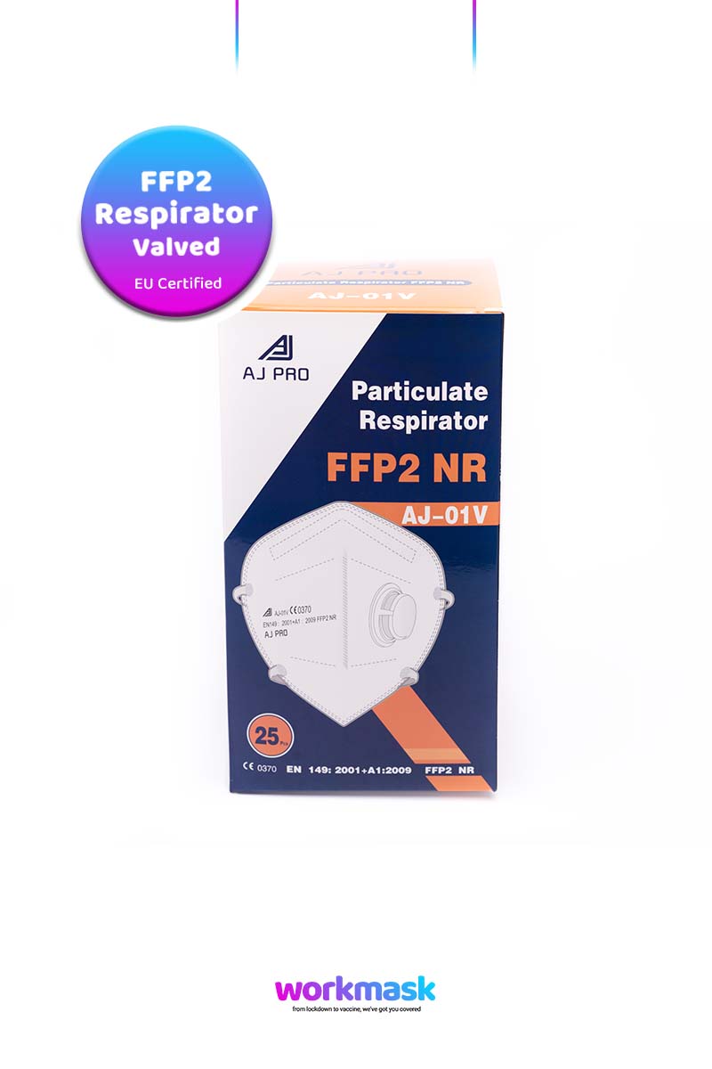  - AJ PRO AJ-01V FFP2 EU Certified Face Mask VALVED - Work Mask