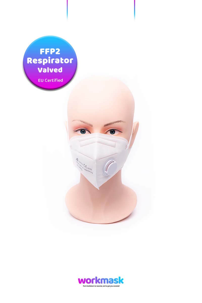  - AJ PRO AJ-01V FFP2 EU Certified Face Mask VALVED - Work Mask