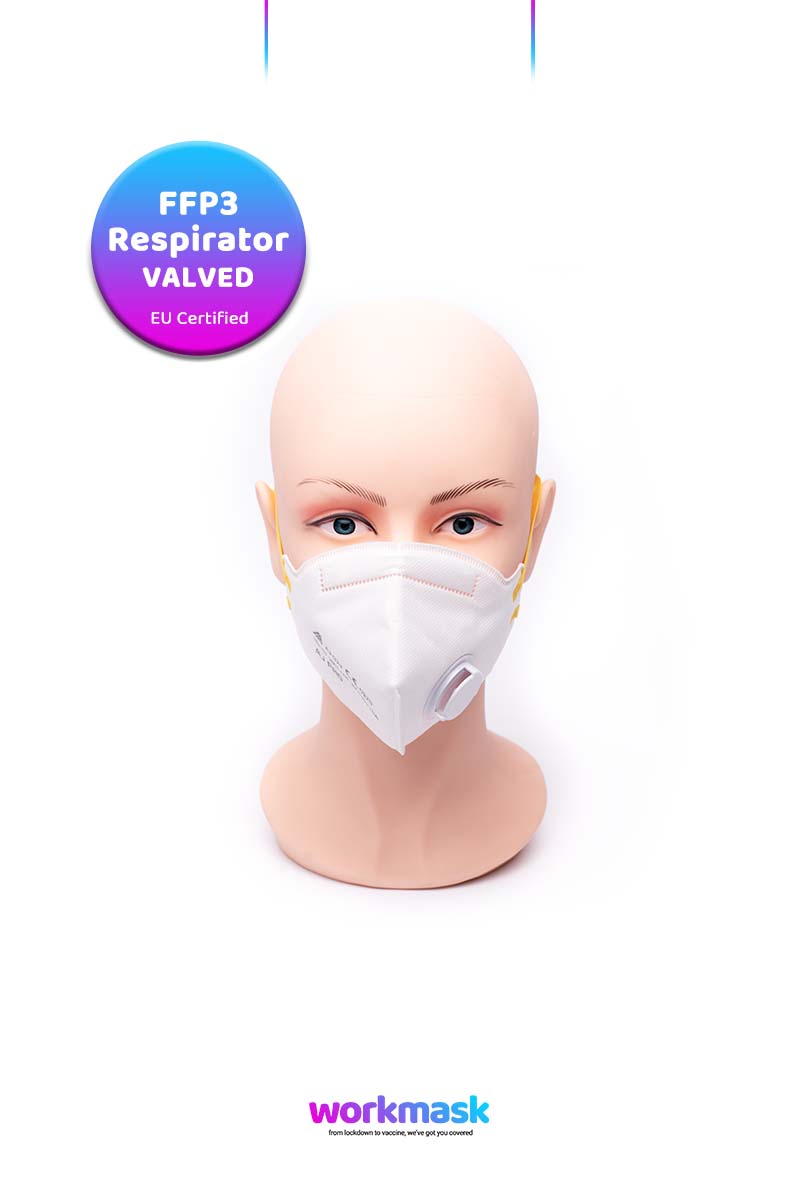  - AJ PRO AJ02V FFP3 EU Certified Valved Face Mask - Work Mask